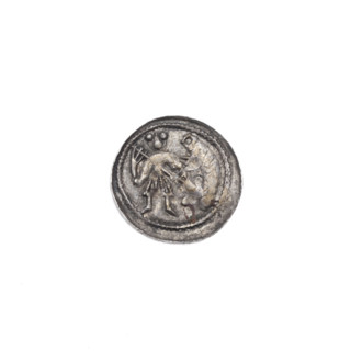 denarius, Boleslaw III Krzywousty (prince of Poland; 1086–1138), allegories, spearhead (issue