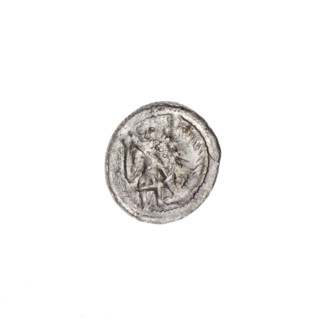 Denarius of Boleslaw III Krzywousty (Prince of Poland, c. 1107–1138). Obverse: in a beaded border,