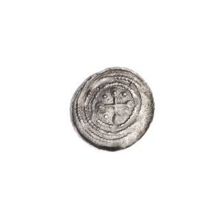Denarius of Boleslaw III Krzywousty (prince of Poland; 1086–1138/ruled 1107–1138). Obverse: in the