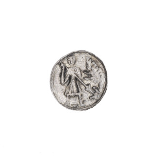 Denarius, Boleslaw III Krzywousty (prince of Poland; 1086–1138). Obverse: in a linear border, a