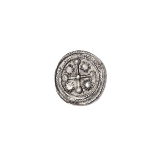 Denarius, Boleslaw III Krzywousty (prince of Poland; 1086–1138). Obverse: in a linear border, a