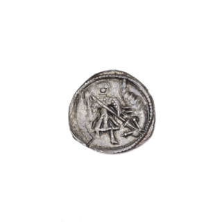 Denarius of Boleslaw III Krzywousty (prince of Poland; c. 1125–1138). Obverse: within a beaded