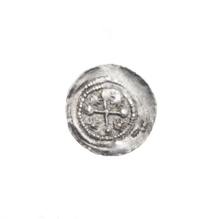 denarius, Boleslaw III Krzywousty (prince of Poland; 1107–1138), allegories, equal-armed cross,