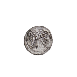 Denarius of Boleslaw III Krzywousty (prince of Poland; 1086–1138 / 1107–1138). Obverse: in the