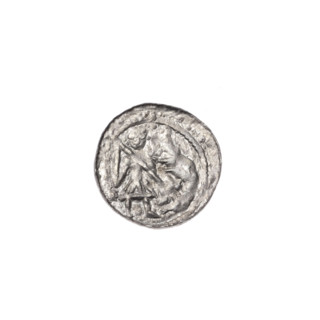 Denarius, Boleslaw III Krzywousty (prince of Poland; 1086–1138). Obverse: in beaded border, a