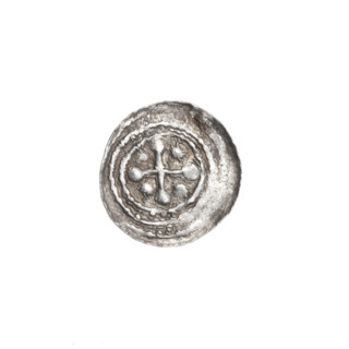 Denarius, Boleslaw III Krzywousty (prince of Poland; 1086–1138). Obverse (in beaded border): a