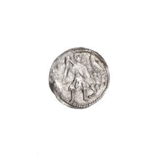 Denarius, Boleslaw III Krzywousty (prince of Poland; 1086–1138). Obverse: in beaded border, a