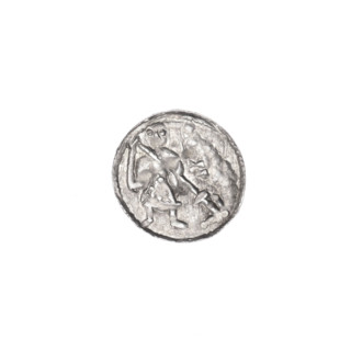 Denarius of Boleslaw III Krzywousty (prince of Poland; 1086–1138/1107–1138). Obverse: within a