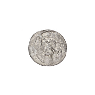 Denarius of Boleslaw III Krzywousty (prince of Poland; ca. 1107–1138). Obverse: in a beaded border,
