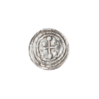 Denarius of Boleslaw III Krzywousty (prince of Poland; ca. 1086–1138), ca. 1125–1138. Obverse: in a