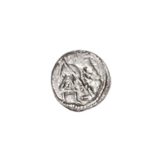 denarius, Boleslaw III Krzywousty (prince of Poland; 1086–1138), allegories, chain mail, spearhead