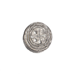 denarius, Boleslaw III Krzywousty (prince of Poland; 1086–1138), allegories, equal-armed cross,