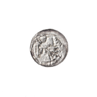 Denarius of Boleslaw III Krzywousty (prince of Poland; 1086–1138). Obverse: in the linear border, a