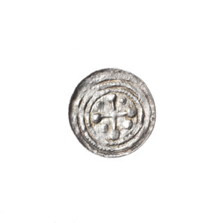 denarius, Boleslaw III Krzywousty (prince of Poland; 1086–1138), equal-armed cross, crosses, chain
