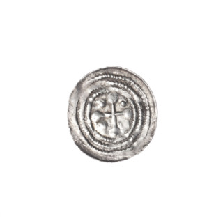 Denarius, Boleslaw III Krzywousty (prince of Poland; 1086–1138). Obverse: In a linear border, a
