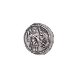 Denarius, Boleslaw III Krzywousty (Prince of Poland; 1107–1138). Romanesque silver coin, ca.
