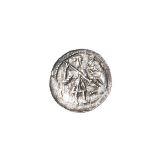 Denarius of Boleslaw III Krzywousty (prince of Poland; 1107–1138). Obverse: in a beaded border, a