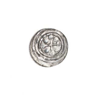 Denarius of Boleslaw III Krzywousty (Prince of Poland; 1107–1138). Obverse: in a beaded border, a
