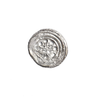 Denarius of Boleslaw III Krzywousty (prince of Poland; ca. 1086–1138). Obverse: within a beaded