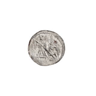 Denarius, Boleslaw III Krzywousty (prince of Poland; 1086–1138). Obverse: in the beaded border, a