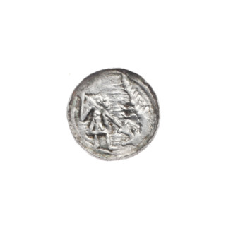 Denarius of Boleslaw III Krzywousty (prince of Poland; ca. 1107–1138). Obverse: within a linear
