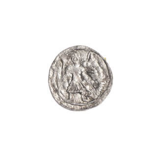 Denarius of Boleslaw III Krzywousty (prince of Poland; 1107–1138). Obverse: in the linear border, a