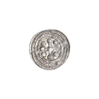Denarius of Boleslaw III Krzywousty (prince of Poland; ca. 1107–1138). Obverse: in the linear