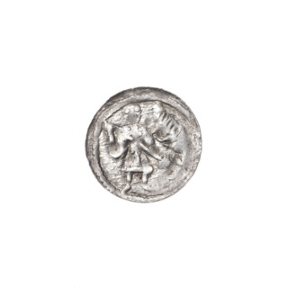 denarius, Boleslaw III Krzywousty (prince of Poland; 1086–1138), Romanesque style, allegories;