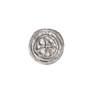 Denarius of Boleslaw III Krzywousty (prince of Poland; ca. 1125–1138). Obverse: in a beaded border,