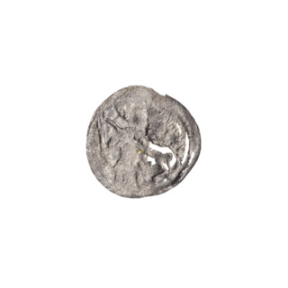Denarius of Boleslaw III Krzywousty (prince of Poland; ruled 1107–1138). Obverse: in the beaded