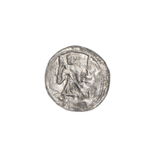 Denarius, Boleslaw III Krzywousty (prince of Poland; 1086–1138). Obverse: in a linear border, a