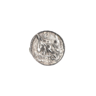 Denarius, Boleslaw III Krzywousty (prince of Poland; 1086–1138). Obverse: in the beaded border, a