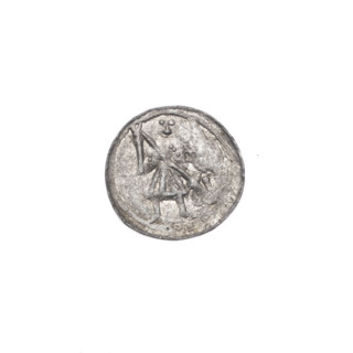 Denarius, Boleslaw III Krzywousty (prince of Poland; 1086–1138). Obverse: in the beaded border, a