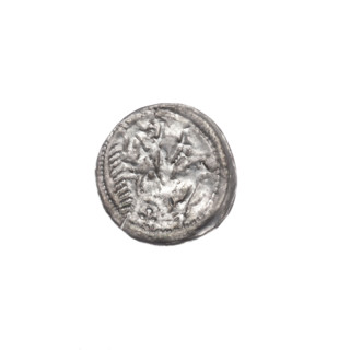denarius, Boleslaw III Krzywousty (prince of Poland; 1086–1138), allegories, spearhead (issue