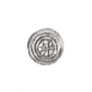 Denarius of Boleslaw III Krzywousty (prince of Poland; ca. 1086–1138), ca. 1125–1138. Obverse: in a