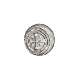 Denarius, Boleslaw III Krzywousty (prince of Poland; 1086–1138). Obverse: in a linear border, a