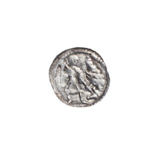 Denarius of Boleslaw III Krzywousty (prince of Poland; ca. 1086–1138). Obverse: in a beaded border,