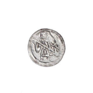 Denarius of Boleslaw III Krzywousty (prince of Poland; ca. 1107–1138), ca. 1125–1138. Obverse: in a