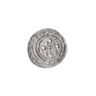 denarius, Boleslaw III Krzywousty (prince of Poland; 1086–1138), allegorical imagery, equal-armed