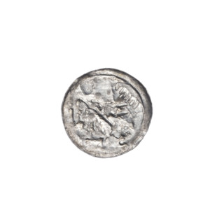 denarius, Boleslaw III Krzywousty (prince of Poland; 1086–1138), allegories, spearhead (issue