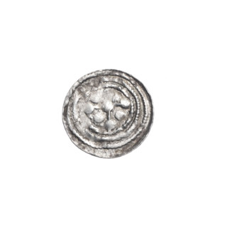 Denarius, Boleslaw III Krzywousty (prince of Poland; 1086–1138). Obverse (beaded border): a knight