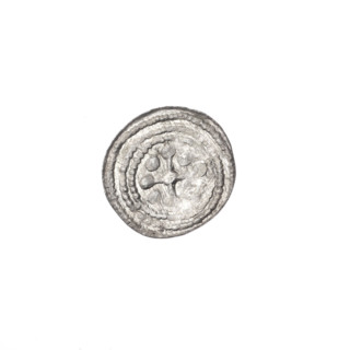 Denarius, Boleslaw III Krzywousty (prince of Poland; 1107–1138). Obverse: in a beaded border, a