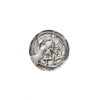 Denarius of Boleslaw III Krzywousty (prince of Poland; ca. 1086–1138), ca. 1125–1138. Obverse: in a