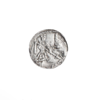 Denarius, Boleslaw III Krzywousty (prince of Poland; ca. 1107–1138). Obverse: in the beaded border,