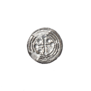 Denarius, Boleslaw III Krzywousty (prince of Poland; 1086–1138). Obv.: in beaded border, a knight