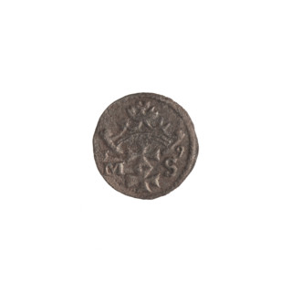 Gdansk denarius, Sigismund I the Old (King of Poland; 1506–1548). Silver coin (denarius). Obverse: