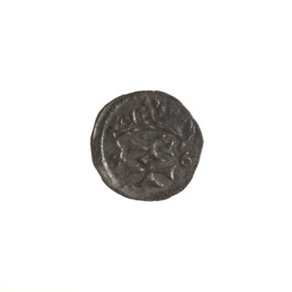 Gdansk denarius, Sigismund I the Old (King of Poland; reign 1506–1548). Obverse: in the border the