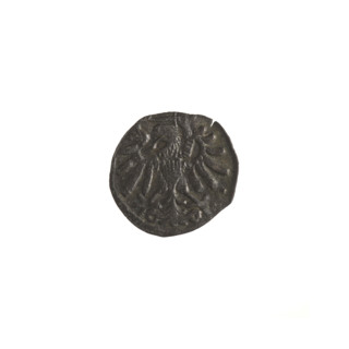 Gdansk denarius, Sigismund I the Old (King of Poland; reign 1506–1548). Obverse: in the border the