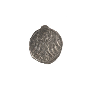 Gdansk denarius, Sigismund I the Old (King of Poland; reign 1506–1548). Obverse: Royal Prussia