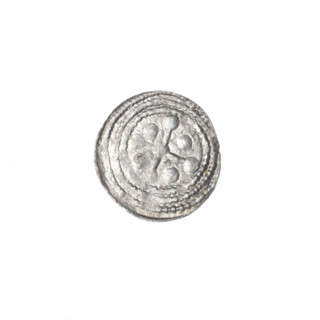 Denarius, Boleslaw III Krzywousty (prince of Poland; 1107–1138). Obverse: in the beaded border, a